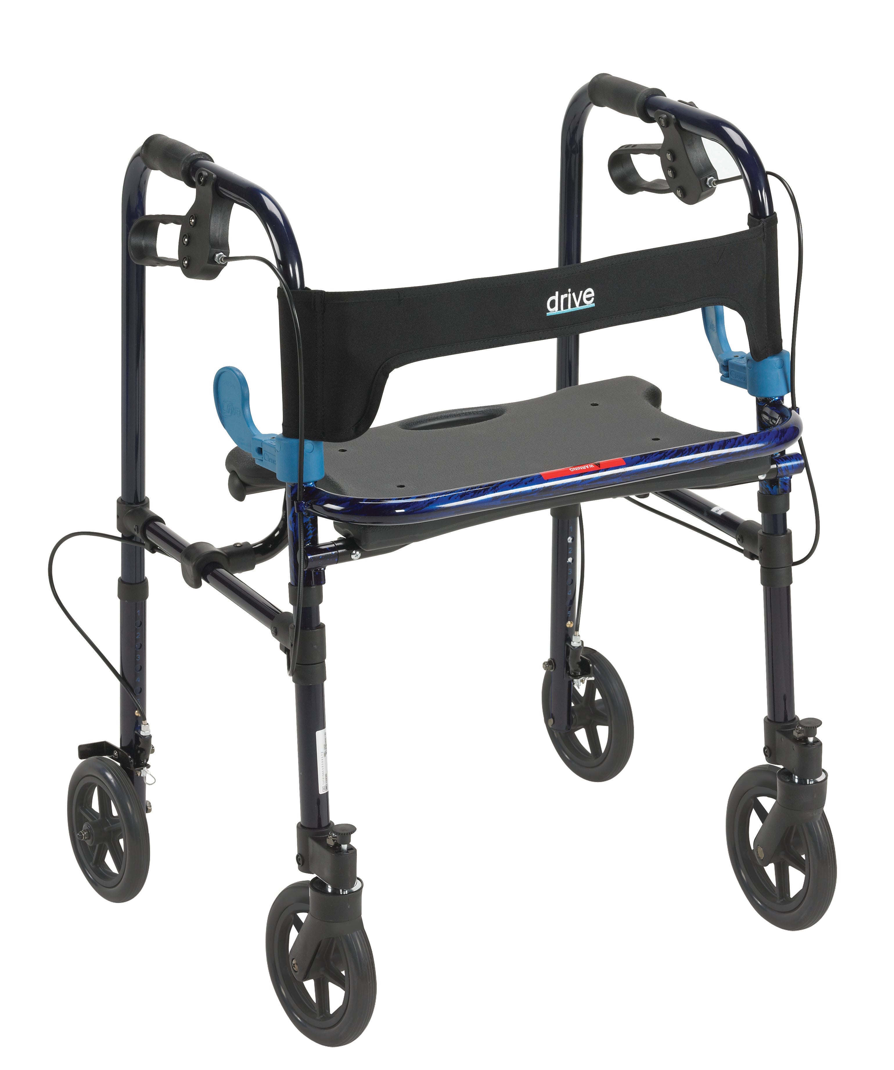 Drive DeVilbiss Healthcare drive Clever-Lite Four-Wheel Rollator, Blue 