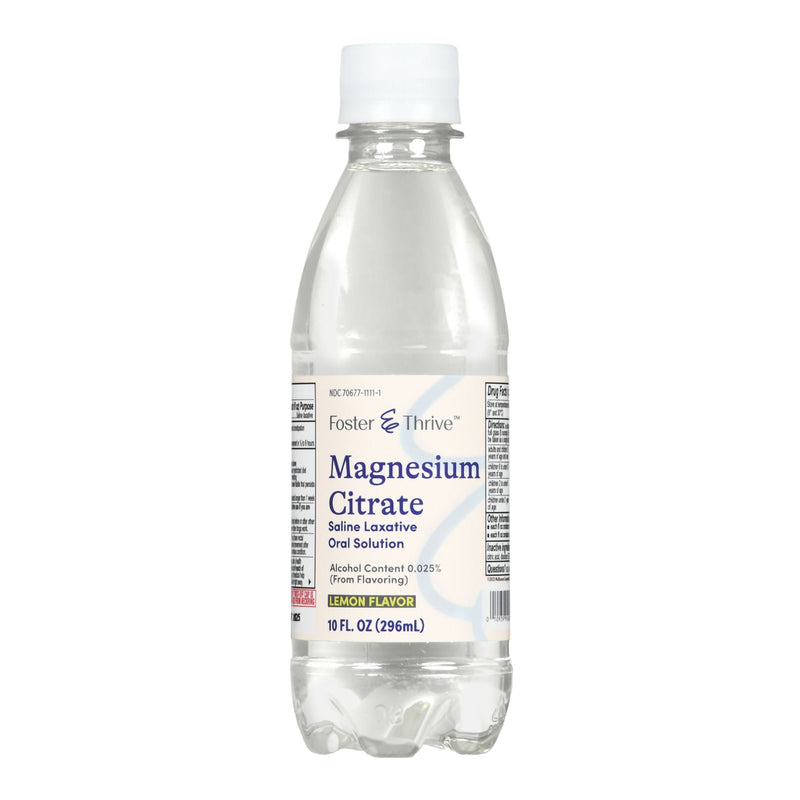 Foster & Thrive Magnesium Citrate Laxative, Lemon Flavor, 10-ounce bottle (Each)