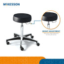 McKesson Round Pneumatic Exam Stool, Black, without Backrest (Each)