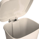McKesson Waste Can with Step-On Pedal, Plastic, Beige, 15.16 x 14.37 x 18.9 Inch (Case)