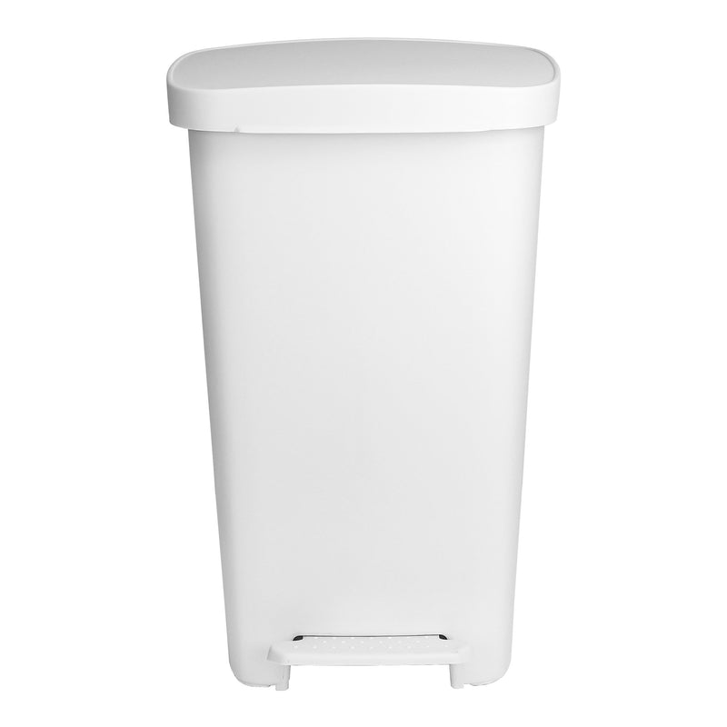 McKesson Waste Can with Step-On Pedal, White, 15.16 x 14.76 x 26.57 Inch (Case)