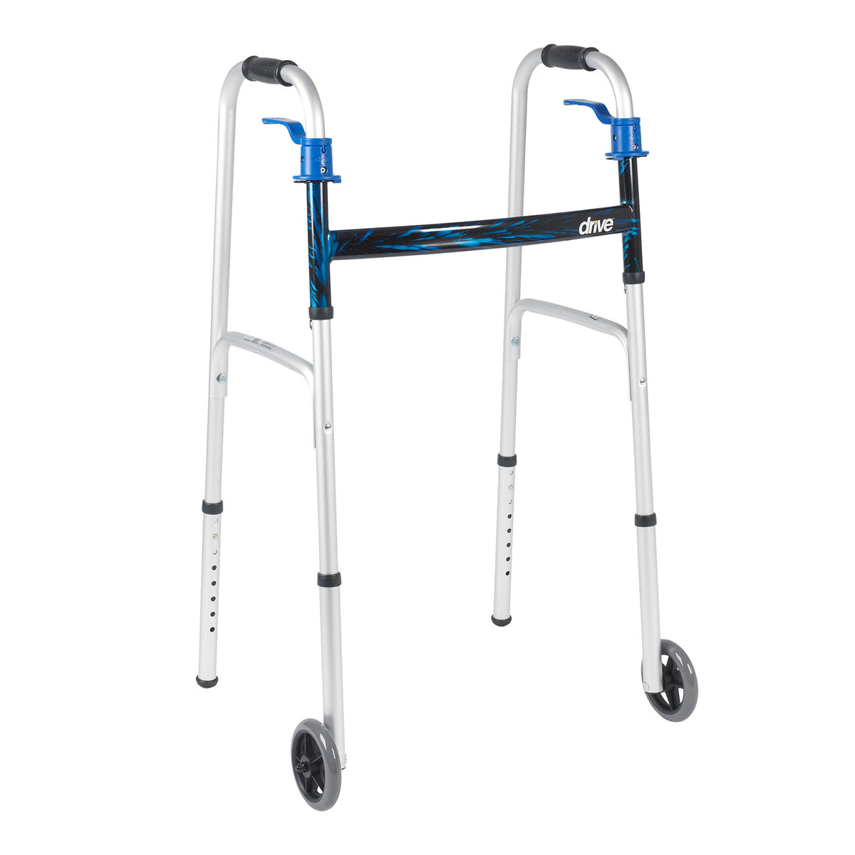 drive Aluminum Dual Release Folding Walker, 32 – 39 Inch Height (Each)