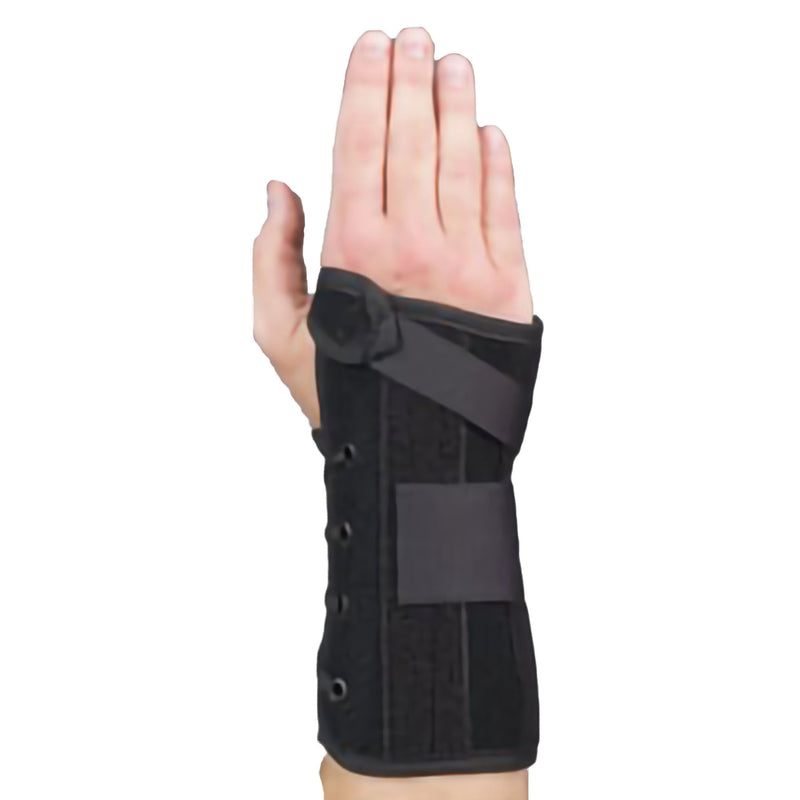 Medical Specialties Wrist Brace Wrist Lacer Aluminum / Felt / Suede Right Hand Black Medium 