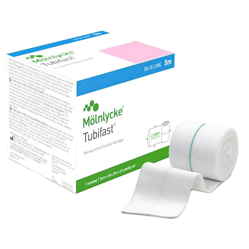Molnlycke Tubifast Dressing Retention Bandage Roll, 3 inch x 33 Foot 