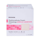 McKesson Adhesive Foam Dressing with Border, 3 x 3 Inch (Case of 100)