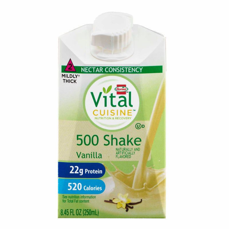 Vital Cuisine 500 Shake Vanilla Nutrition and Recovery, 8.45-ounce carton (Case of 27)