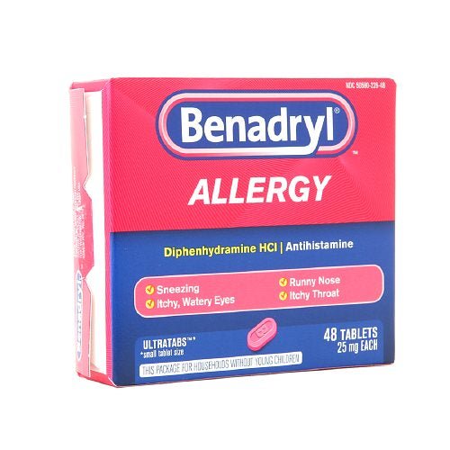 Benadryl Diphenhydramine Allergy Relief (Carton of 48)