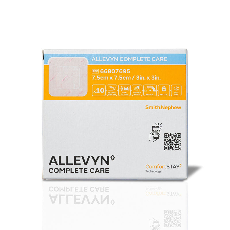Foam Dressing Allevyn Complete Care 3 X 3 Inch With Border Film Backing Silicone Adhesive Square Sterile (30/CS) 