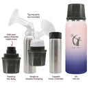 Ceres Chill OG Stainless Steel Breast Milk Chiller Container, Blue & Pink Ombre (12/CS)