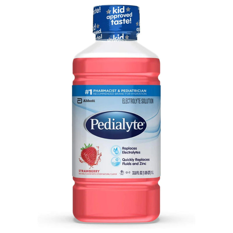 Pedialyte Strawberry Electrolyte Solution, 1 Liter (Each)