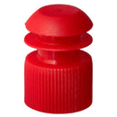 McKesson Flanged Plug Cap, Red, Polyethylene, for Use with 13 mm Tubes (Case of 20000)