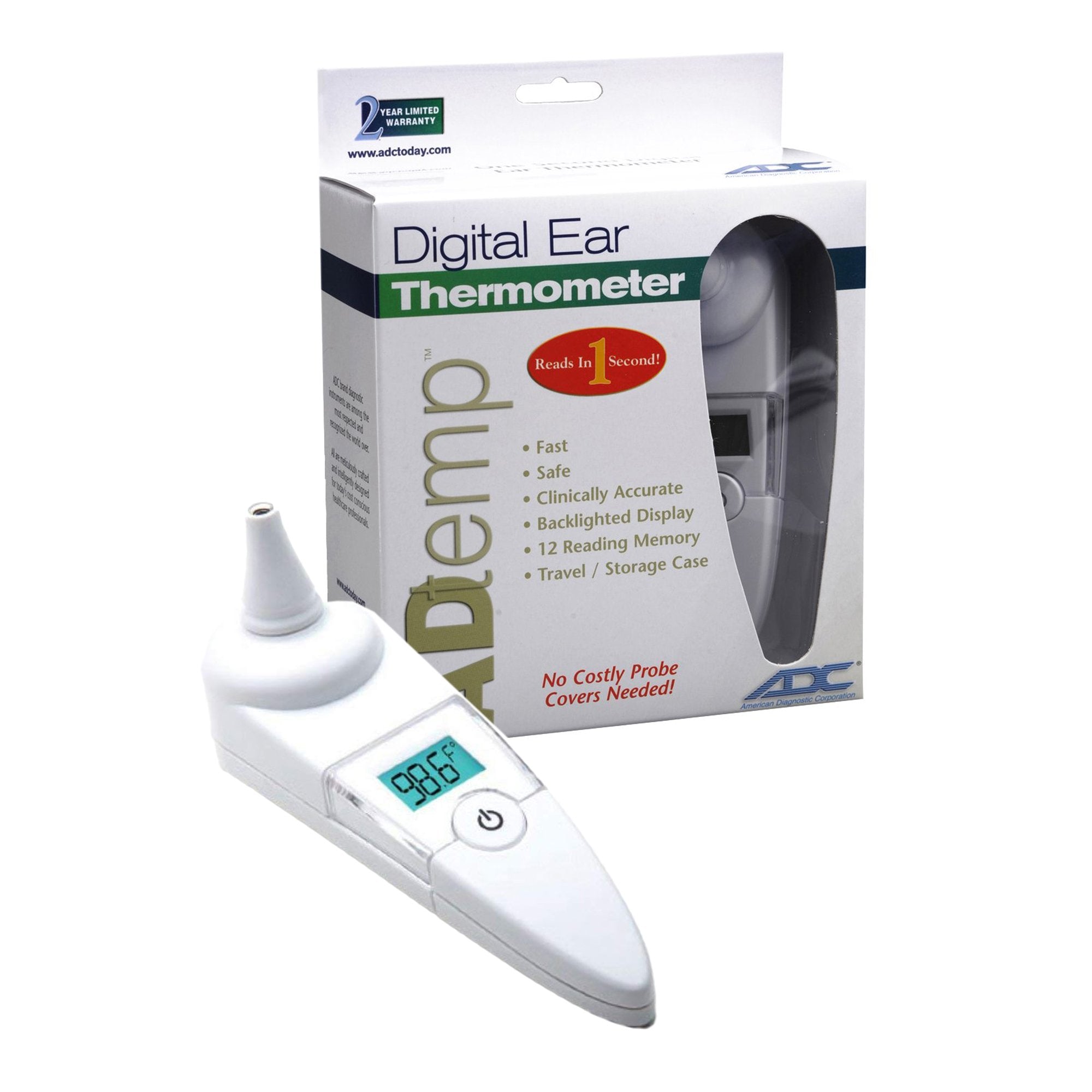 American Diagnostic Corp AdTemp 421 Tympanic IR Thermometer 