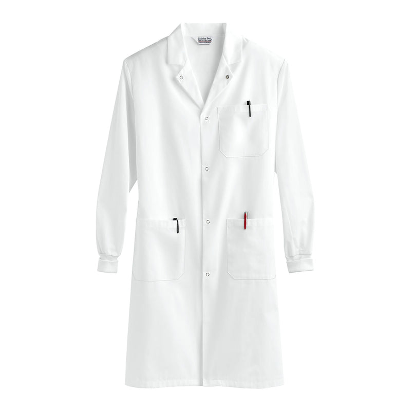 Fashion Seal Healthcare Knit Cuff Lab Coat, Medium, White (Each)
