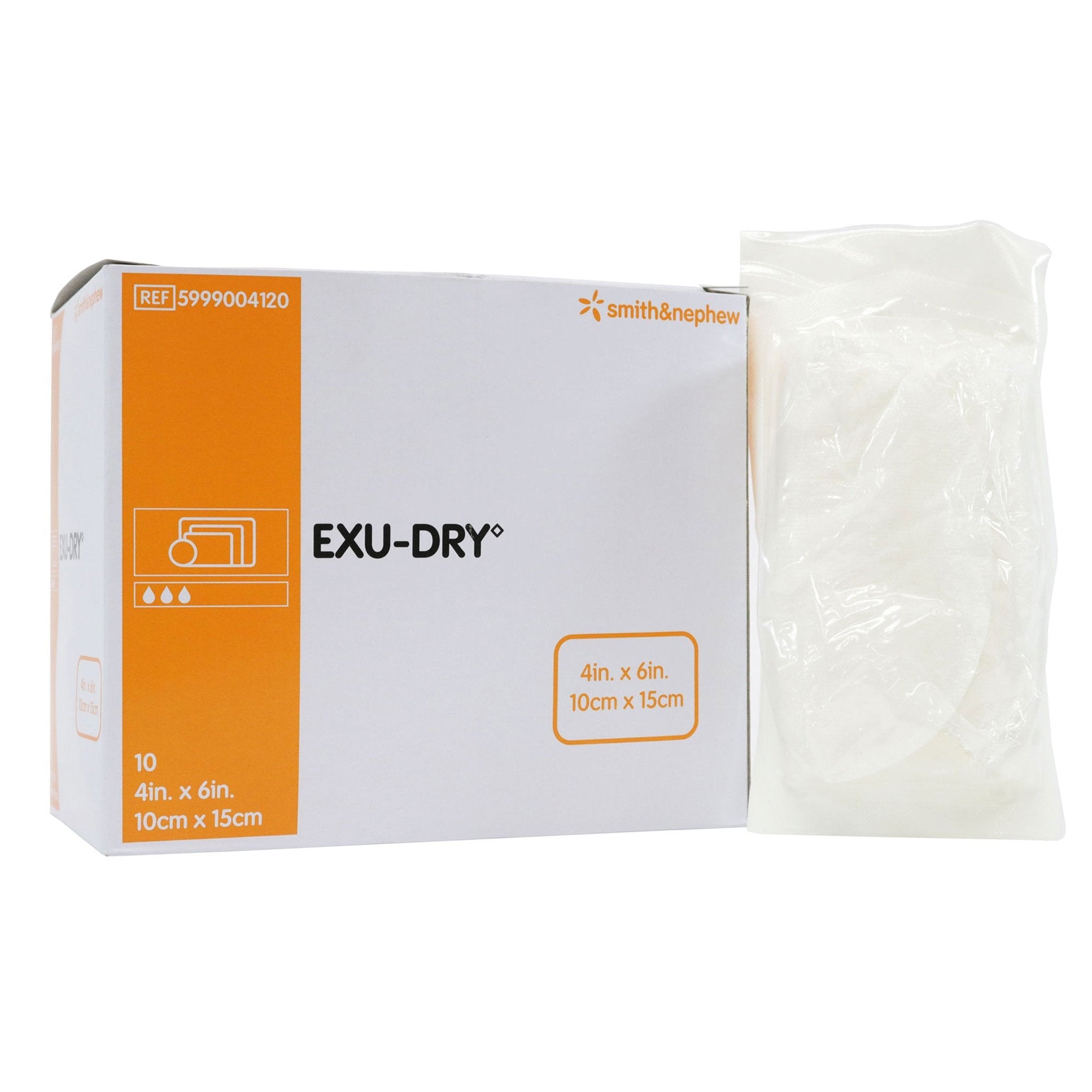 Smith & Nephew Smith & Nephew Exu-Dry Anti-Shear Super Absorbent Dressing, 4 x 6 inch (120/CS) 