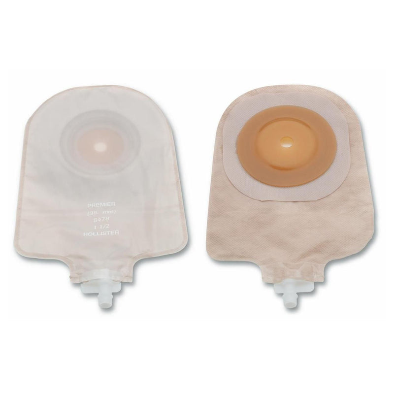Premier One-Piece Transparent Urostomy Pouch, Cut to fit up to 51 mm Stomas (Box of 5)