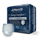 Attends Sleep Comfort Premium Overnight Underwear, Large, 44 – 58 Inches (Case of 64)