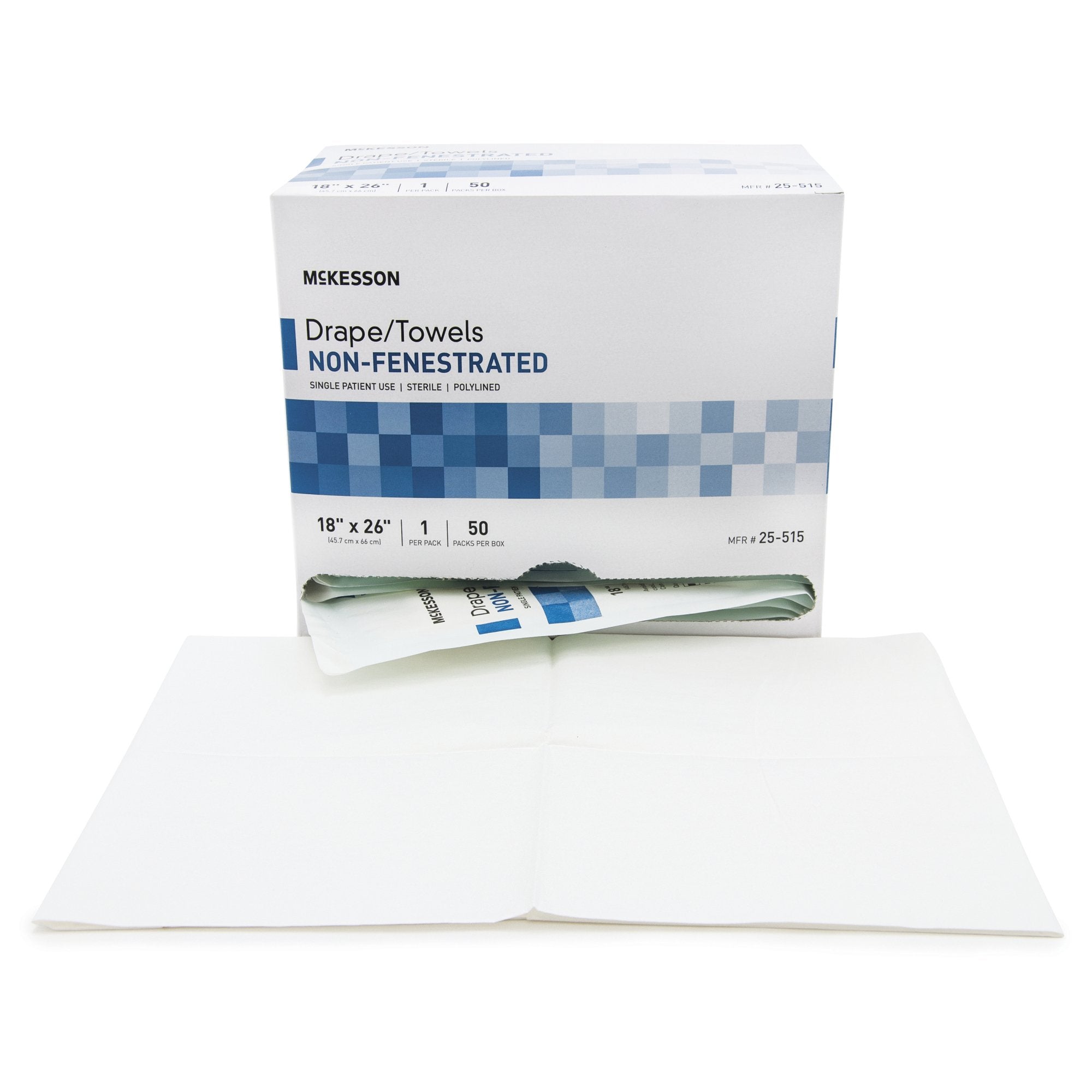 McKesson Brand McKesson Sterile Poly Lined Towel Drape, 18 x 26 Inch (300/CS) 