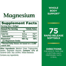 US Nutrition Nature's Bounty Magnesium 400 mg Mineral Supplement Rapid Release Softgels