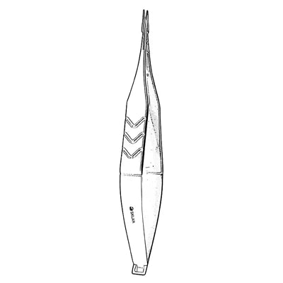 Sklar McPherson Needle Holder - 4-1/2", Curved, Delicate - 65-6366