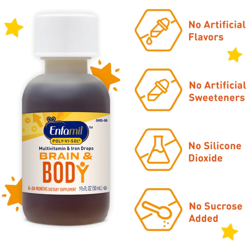 Mead Johnson Poly·Vi·Sol with Iron Pediatric Multivitamin Supplement 
