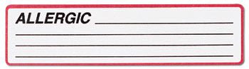 Carstens Allergy Alert Pre-Printed Label, 5.375 x 1.375 Inch (Roll of 200)