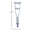 McKesson Underarm Crutches for Children 3'7" to 4' (Case of 10 Pairs)