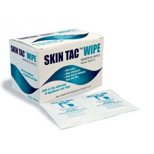 Skin Barrier Wipe Skin Tac 78 to 82% Strength Isopropyl Alcohol Individual Packet NonSterile (Box of 50)