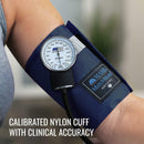 Mabis Healthcare Mabis Match Mates Manual Aneroid Sphygmomanometer with Cuff, Dark Blue 