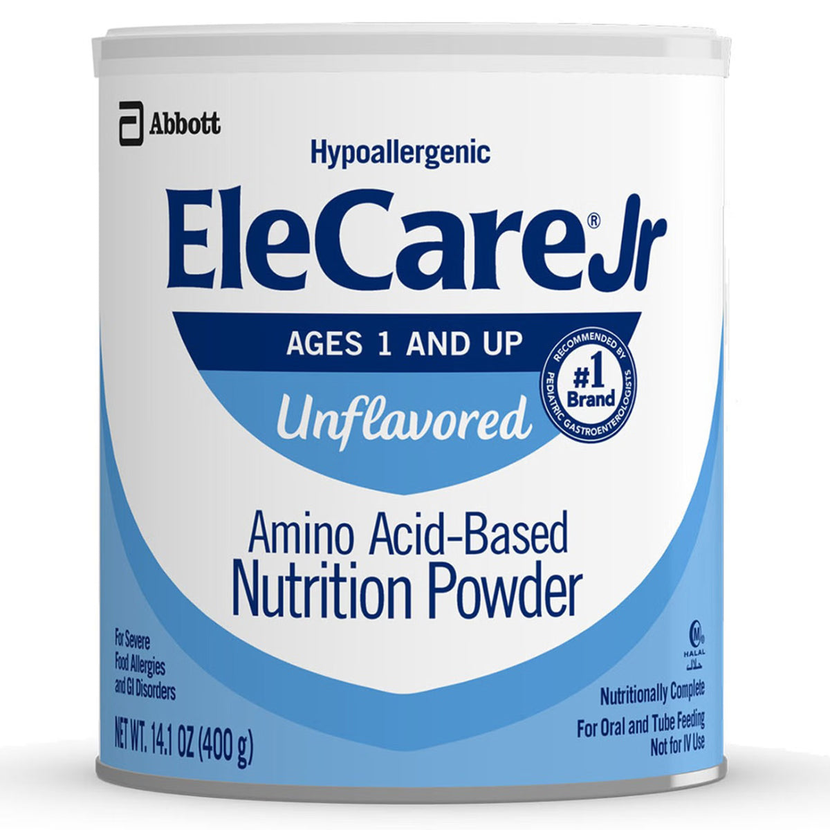 Pediatric Oral Supplement EleCare Jr Unflavored 14.1 oz. Can Powder Amino Acid Protein Maldigestion (Case of 6)