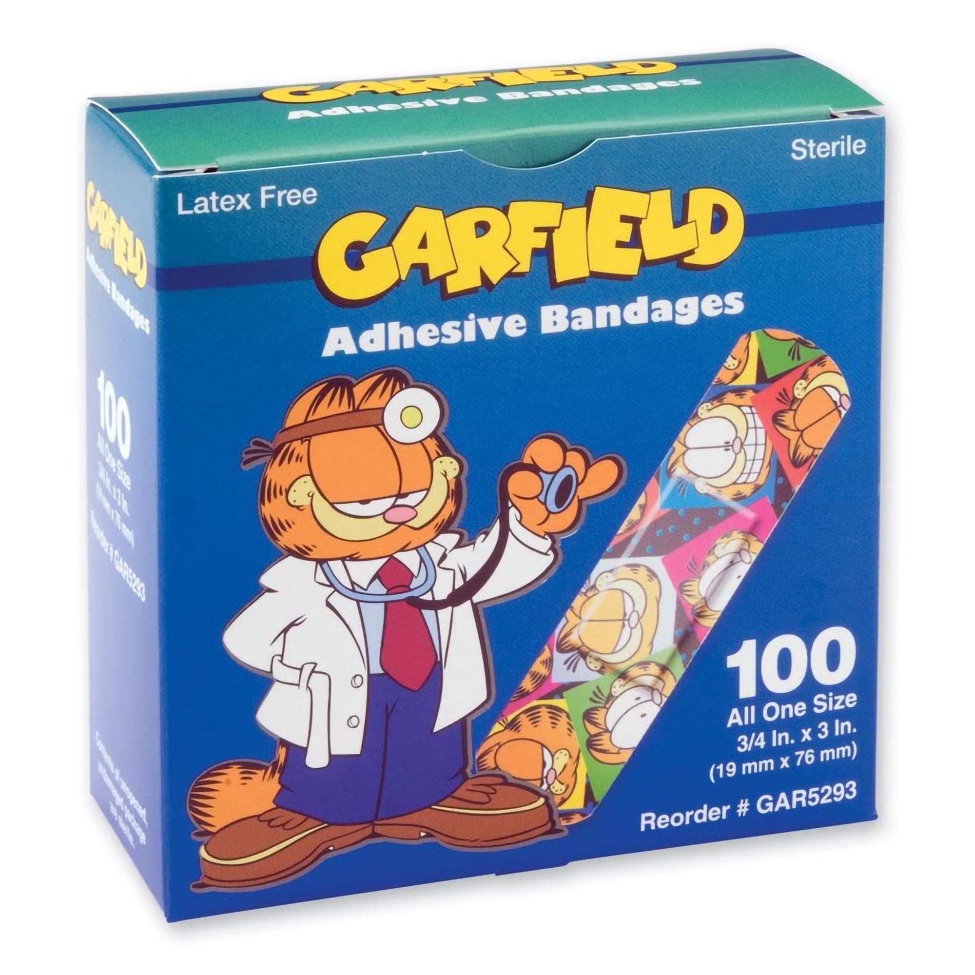 ASO LLC ASO Kid Design (Garfield) Adhesive Strip, 3/4 x 3 Inch (1200/CS) 