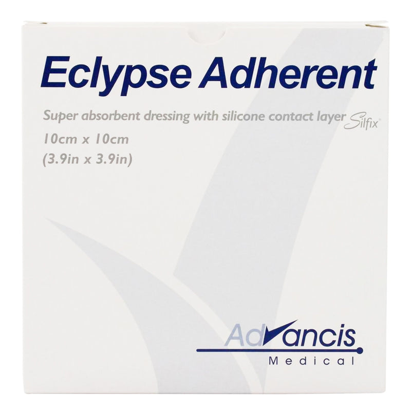 Eclypse Adherent Super Absorbent Wound Dressing, 4 x 4 Inch (Box of 10) 