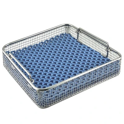 SklarLite Sterilization Container Wire Basket - Half-Size, 9-1/2" x 10" x 2" - 10-4786