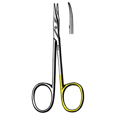 Sklarcut Stevens Tenotomy Scissors - 4-1/2", Curved, Blunt/Blunt, 1 Standard Edge, 1 Micro-Serrated Edge - 15-3370 