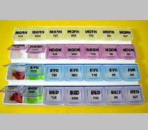 Compass Health Brands MediPlanner Four-Dose 7-Day Pill Organizer 