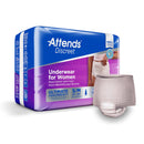 Attends Discreet Women's Underwear, Level 5, Medium (Case of 80)