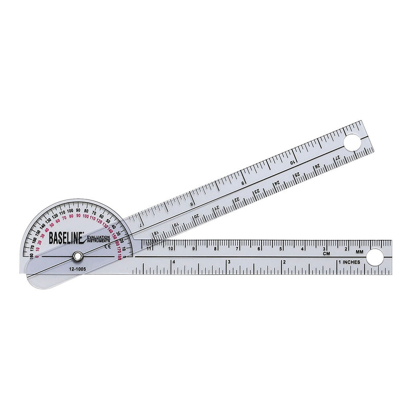 Baseline 180° Head Plastic Goniometer, 6 Inch Arms (Each)