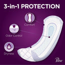 Poise Ultimate Day and Night Bladder Control Pad, Long Length (Case of 56)