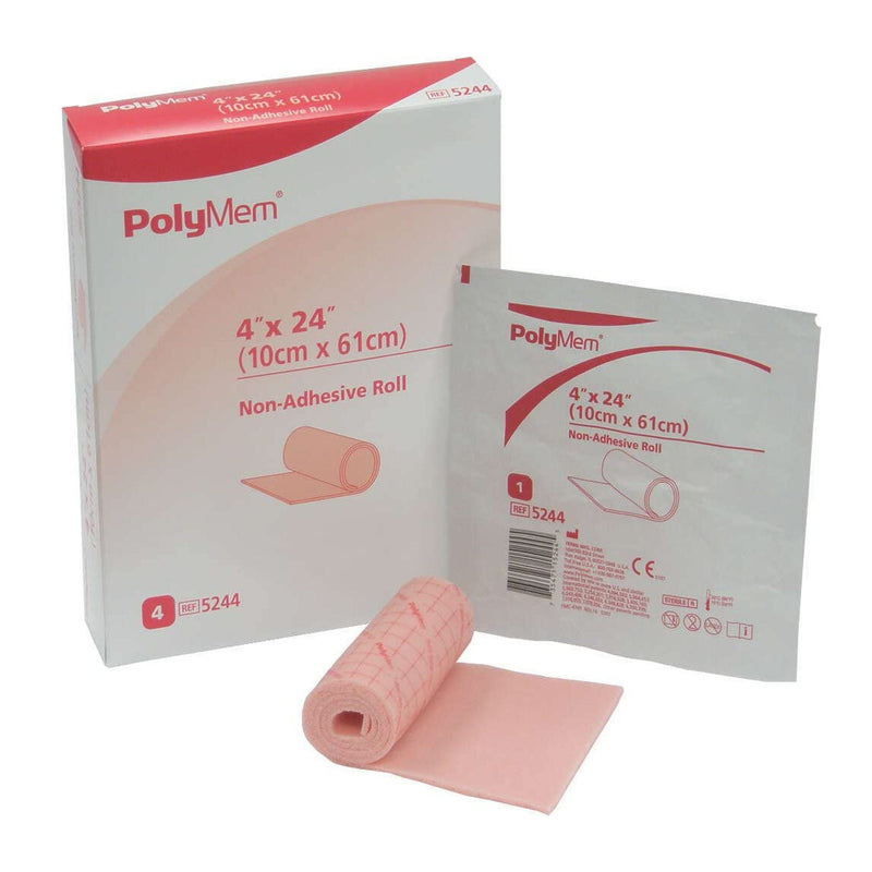 PolyMem Nonadhesive without Border Foam Dressing, 4 x 24 Inch (Case of 8)