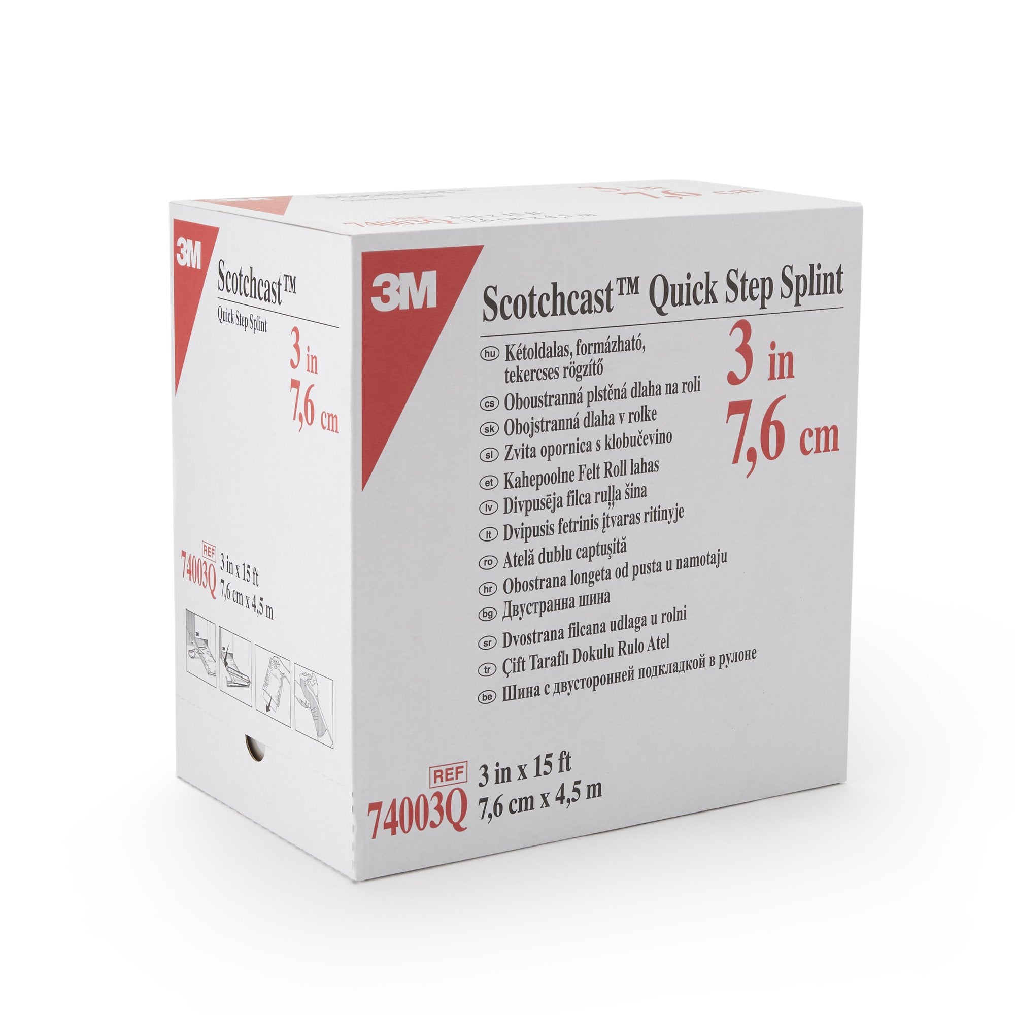Solventum Corporation 3M Scotchcast Splint, Fiberglass, White (2/CS) 