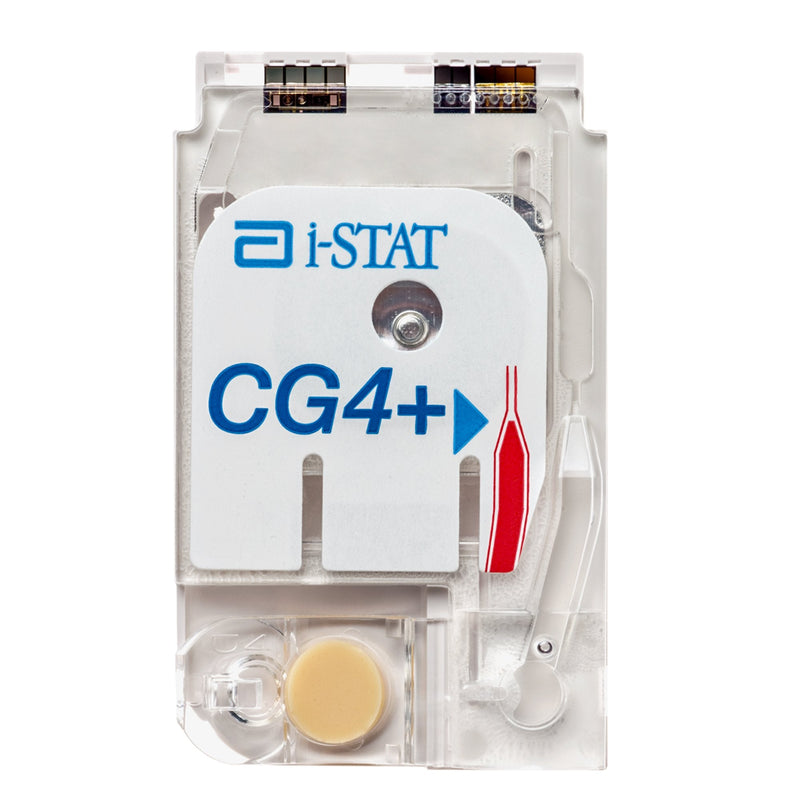 Abbott Point of Care General Chemistry Reagent i-STAT CG4+ Lactate, pH, PCO2, PO2, TCO2, HCO3, Base Excess, sO2 For i-STAT Blood Analyzer 25 Tests (25/BX) 