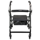 McKesson Brand McKesson Folding Aluminum Four-Wheel Rollator, Black 
