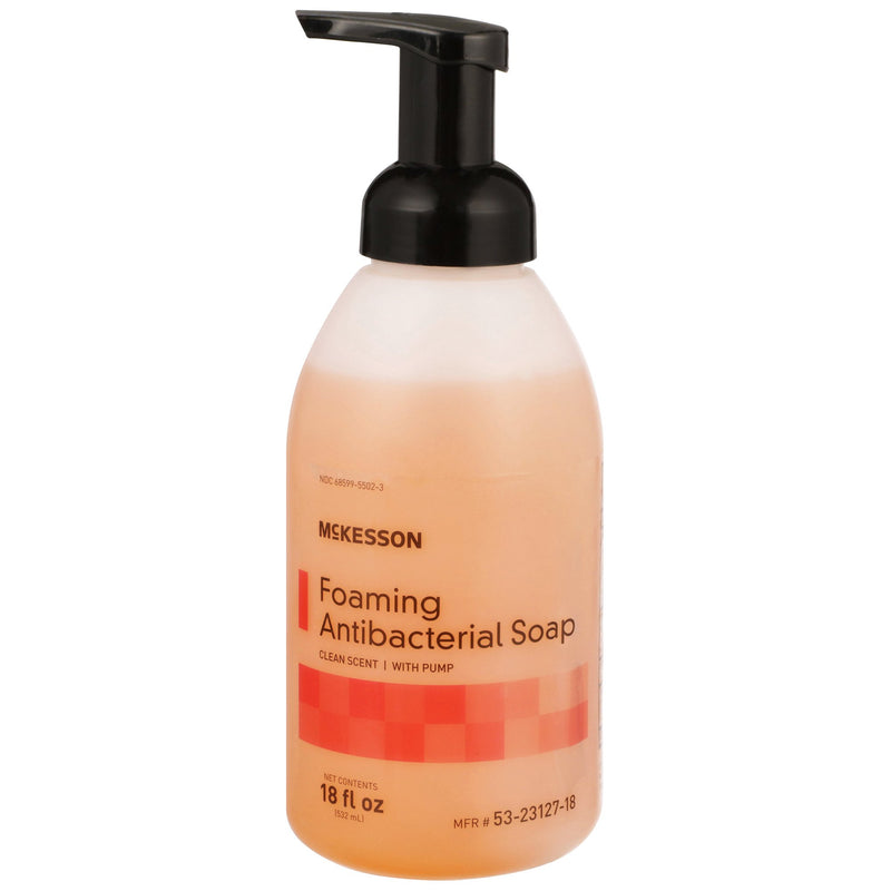McKesson Clean Scent Foaming Antibacterial Soap, 18-ounce pump bottle (Case of 12)