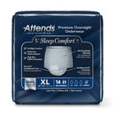 Attends Sleep Comfort Premium Overnight Underwear, Extra Large, 58 – 68 Inches (Case of 56)