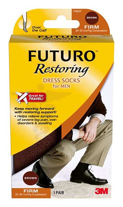 3M Futuro Compression Socks, Calf High, Black (Box of 12 Pairs)