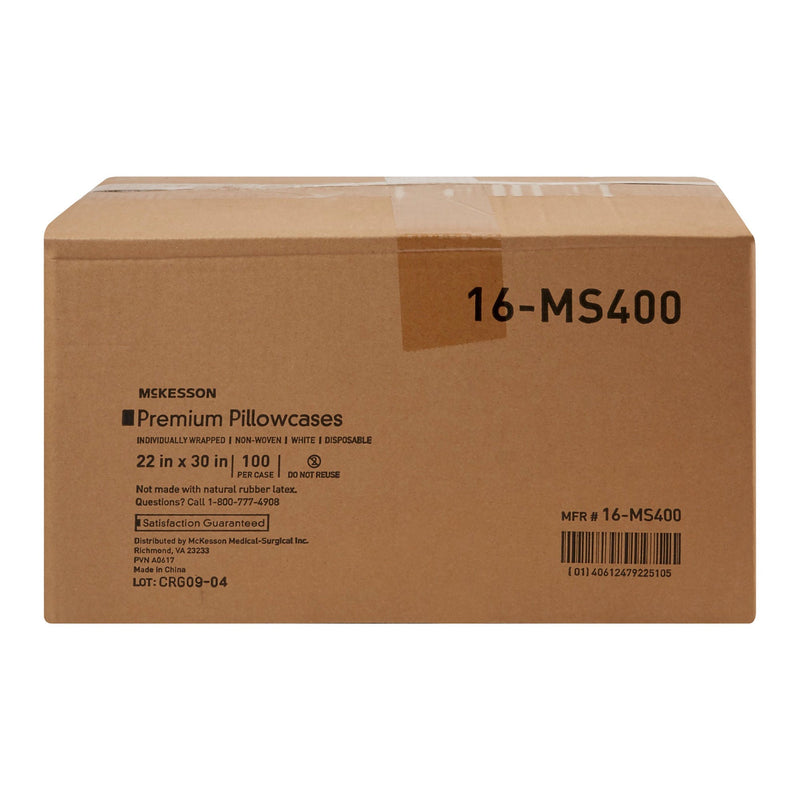 McKesson White Nonwoven Pillowcase, 22 x 30 Inch (100/CS) 