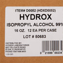McKesson Brand Hydrox 99% Isopropyl Alcohol for Technical Use, 16-ounce bottle (12/CS)
