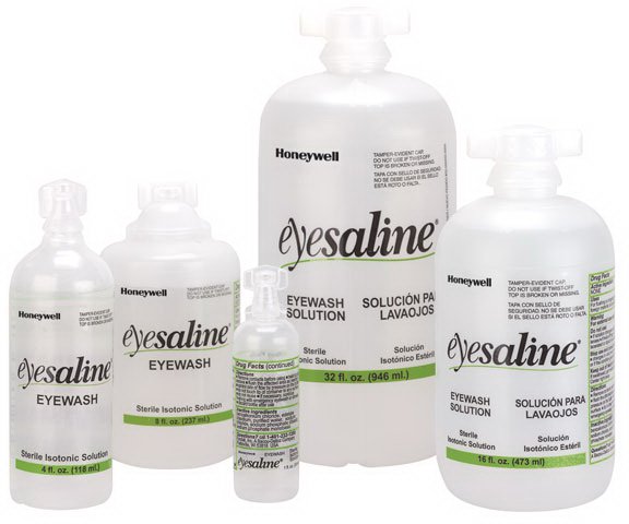 Honeywell Safety Products Eyesaline Eye Wash Solution, 16-ounce bottle (12/CS)