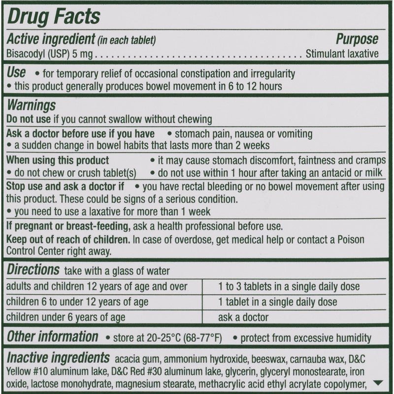 Dulcolax Bisacodyl Laxative (Box)