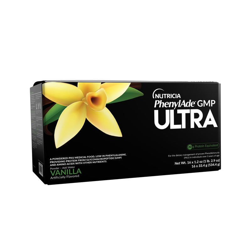 Oral Supplement PhenylAde GMP ULTRA Vanilla Flavor Powder 1.2 oz. / 33.4 Gram Individual Packet (Case of 16)