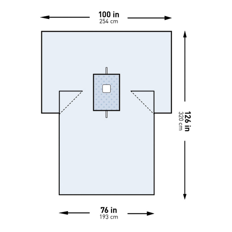 McKesson Sterile Breast Drape, 100 x 76 x 126 Inch (Case of 10)